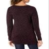 Amazon Essentials Women's Lightweight Long-Sleeve V-Neck Tunic Sweater (Available in Plus Size), Black Animal Print, Small view 3