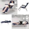 LUCKYERMORE 2 Pack Beach Outdoor Lounge Chairs, Tanning Lounge Chair and Full Flat Cot 2 in 1, Folding Reclining Chairs for Outdoor Lawn Beach Pool Camping, 60" L x 19 W, Dark Blue view 3