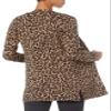 Amazon Essentials Women's Lightweight Open-Front Cardigan Sweater (Available in Plus Size), Camel Leopard, Small view 3