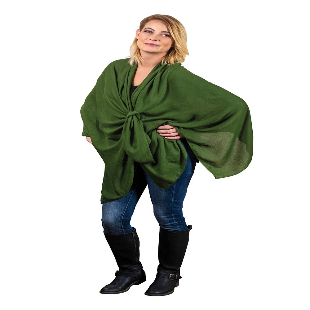 Elanze Designs Rich Emerald Women's Fashion Versatile Wrap, One Size Fits Most