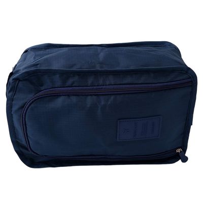 Meoliny Nylon Travel Shoe Bags Portable Zipper Collapsible Pack Storage Organizer Tote,Navy Blue