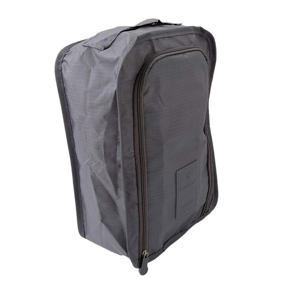 Meoliny Nylon Travel Shoe Bags Portable Zipper Collapsible Pack Storage Organizer Tote,Gray