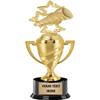 Crown Awards Cheerleading Trophy, 14" Gold Cup Cheer Megaphone Trophies, Enter Your Own Engraving, 10 Pack Prime view 1