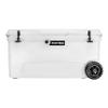 Frosted Frog White 110 Quart Ice Chest Heavy Duty High Performance Roto-Molded Commercial Grade Insulated Cooler with Wheels view 1