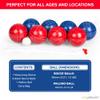 Play Platoon 90mm Bocce Ball Set with 8 Balls, Pallino, Carry Bag & Rope - Red & Blue 2 to 8 Person Game view 2