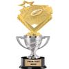 Crown Awards Fantasy Football Trophy, 14" Silver Cup Fantasy Football Trophies, Enter Your Own Engraving, 10 Pack view 1