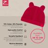 Zutano Unisex Baby Fleece Hat, Winter Hat for Boys and Girls, Cold-Weather Baby Gear, Infant Cap, Cranberry, 18 Months view 3