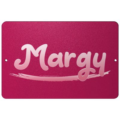 Makoroni - Margy Female Name 8x12 inc Aluminum Decorative Wall Street Sign