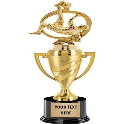 Crown Awards Soccer Trophy, 14" Gold Cup Boys Soccer Trophies, Enter Your Own Engraving, 10 Pack Prime