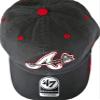 Atlanta Braves Unisex Adult Adjustable Low Profile Charcoal Gray Cap Hat with White and Black Embroidered A/Tomahawk Logo and Stitched Red Nickname on Bill view 1