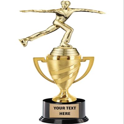 Crown Awards Ice Skating Trophy, 14" Gold Cup Male Ice Skating Trophies, Enter Your Own Engraving, 5 Pack Prime