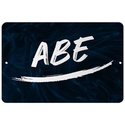 Makoroni - Abe Male and Boy Name 8x12 inc Aluminum Decorative Wall Street Sign
