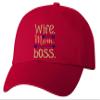 ALLNTRENDS Adult Dad Hat Wife Mom Boss Embroidered Mother's Day Mom Cap (Red) view 1