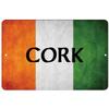 Makoroni - Cork Irish Ireland Flag 8x12 inc Aluminum Decorative Wall Street Sign view 1