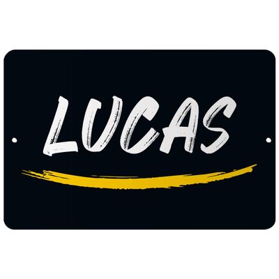 Makoroni - Lucas Name 8x12 inc Aluminum Decorative Wall Street Sign