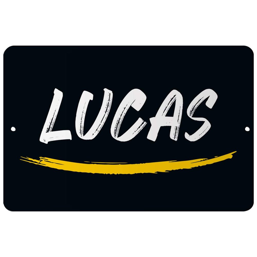 Makoroni - Lucas Name 8x12 inc Aluminum Decorative Wall Street Sign