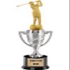 Crown Awards Golf Trophy, 14" Silver Cup Female Golfing Trophies, Enter Your Own Engraving, 10 Pack view 1