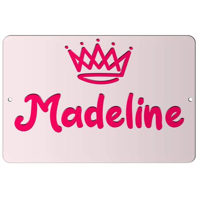 Makoroni - Madeline Girl Female Name 8x12 inc Aluminum Decorative Wall Street Sign