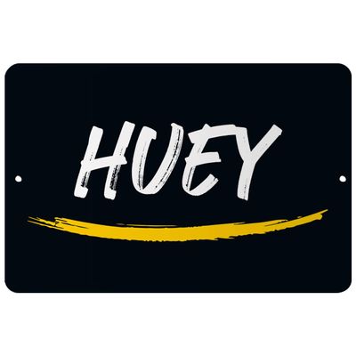 Makoroni - Huey Name 8x12 inc Aluminum Decorative Wall Street Sign