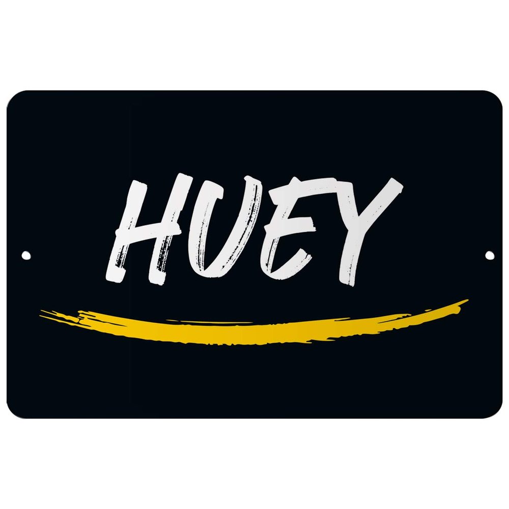 Makoroni - Huey Name 8x12 inc Aluminum Decorative Wall Street Sign