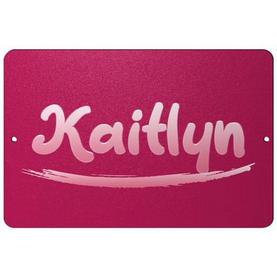 Makoroni - Kaitlyn Female Name 8x12 inc Aluminum Decorative Wall Street Sign