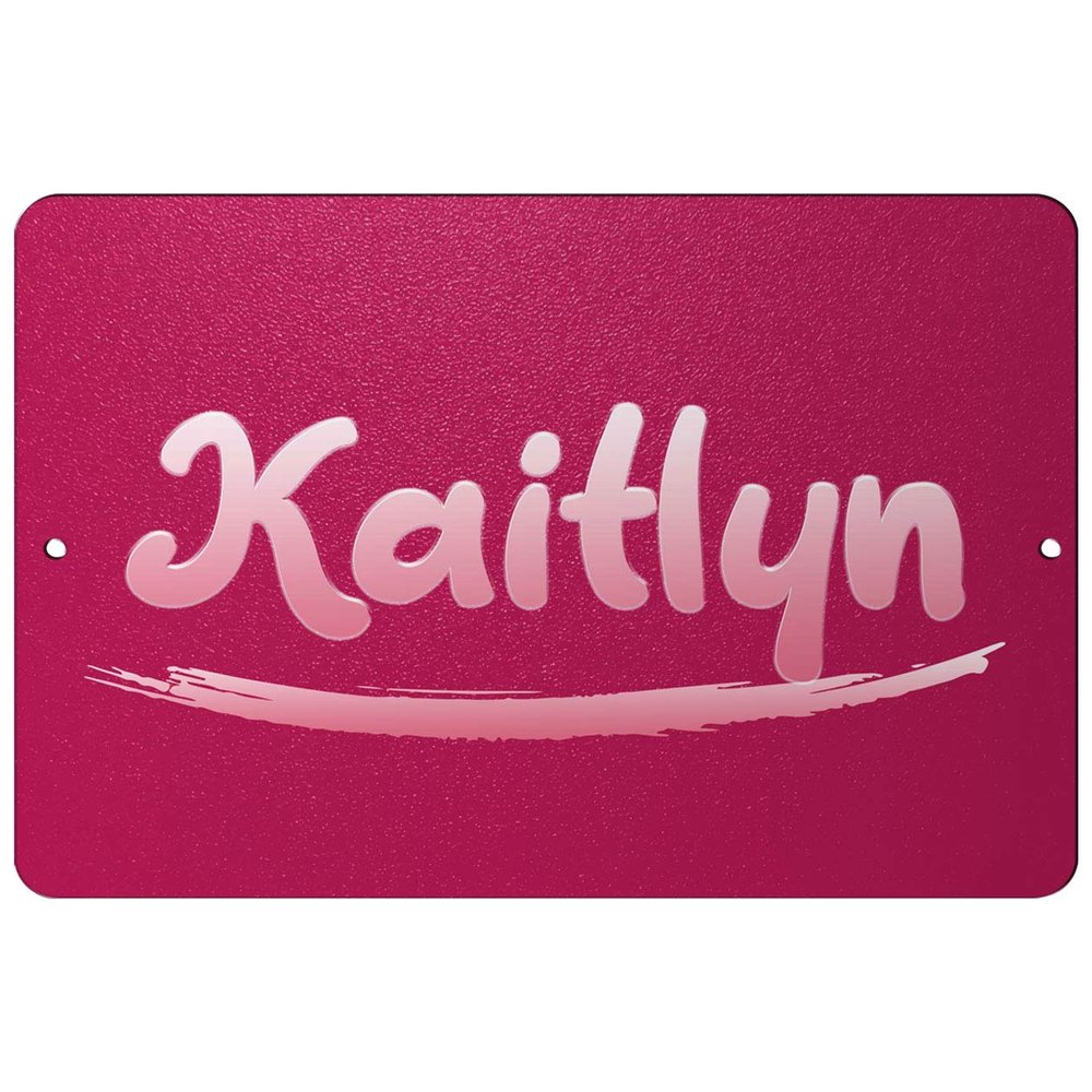 Makoroni - Kaitlyn Female Name 8x12 inc Aluminum Decorative Wall Street Sign