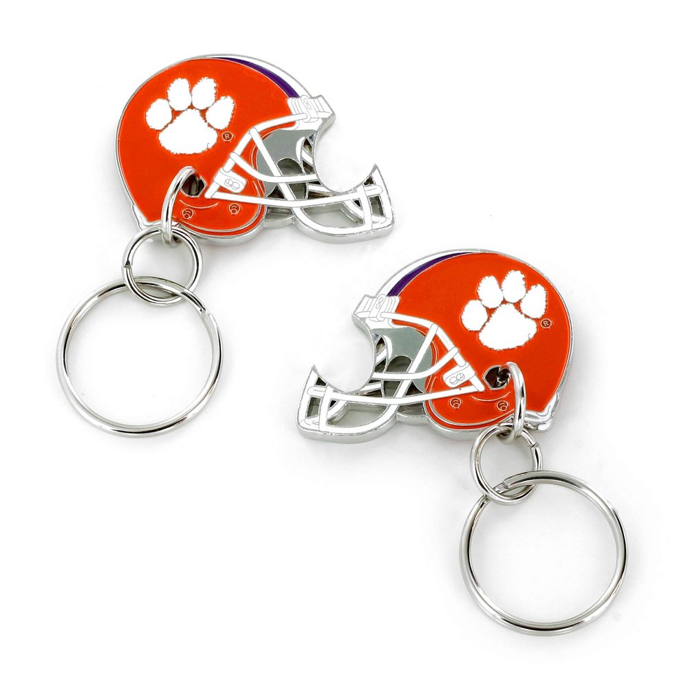 Aminco NCAA Clemson Tigers 2-Sided Helmet Bottle Opener Keychain, Team Color