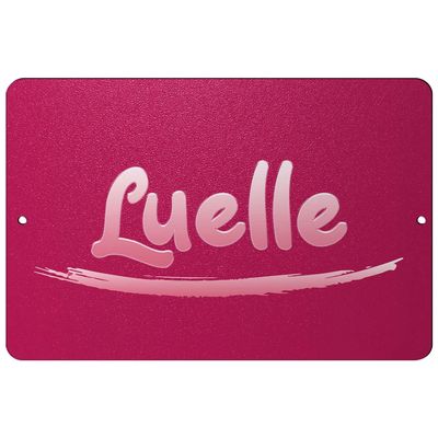 Makoroni - Luelle Female Name 8x12 inc Aluminum Decorative Wall Street Sign
