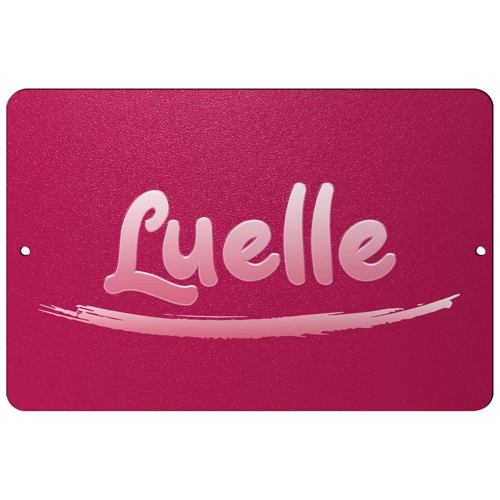 Makoroni - Luelle Female Name 8x12 inc Aluminum Decorative Wall Street Sign