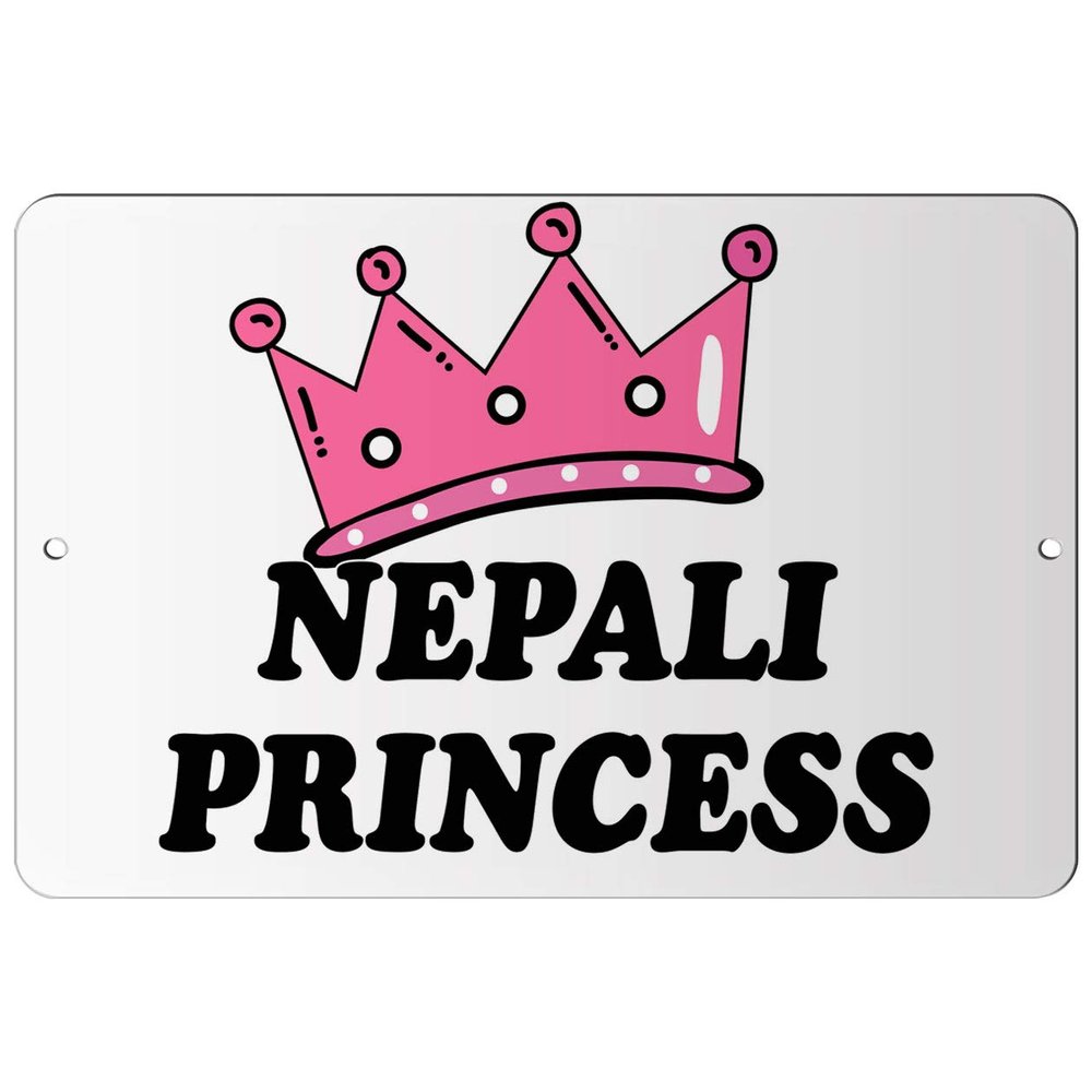 Makoroni - Nepali Princess Princess Design 8x12 inc Aluminum Decorative Wall Street Sign