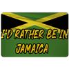 Makoroni - I'd Rather BE in Jamaica Jamaican Flag 8x12 inc Aluminum Decorative Wall Street Sign view 1