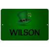 Makoroni - Wilson Ireland Irish Shamrocks Design 8x12 inc Aluminum Decorative Wall Street Sign view 1
