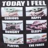 Star Wars The Mandalorian The Child Baby Yoda Today I Feel T-Shirt(Black,Large) view 4