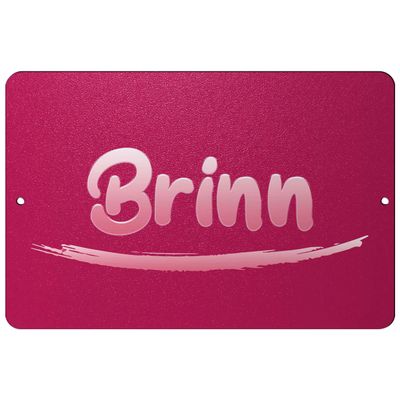 Makoroni - Brinn Female Name 8x12 inc Aluminum Decorative Wall Street Sign