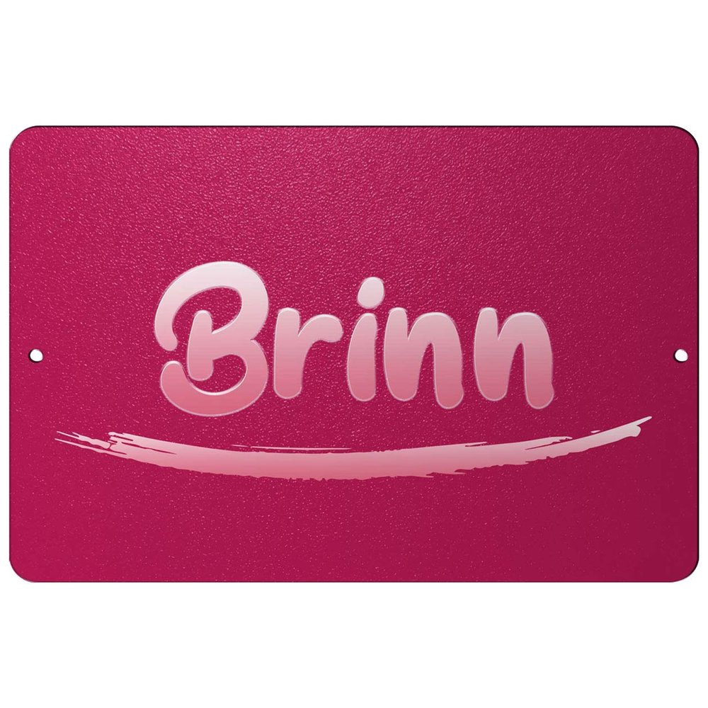 Makoroni - Brinn Female Name 8x12 inc Aluminum Decorative Wall Street Sign