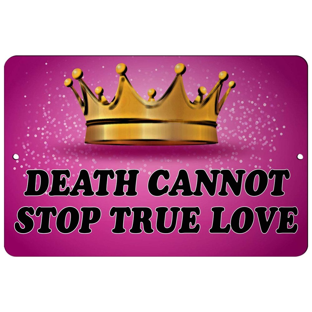 Makoroni - Death Cannot Stop True Love Princess 8x12 inc Aluminum Decorative Wall Street Sign