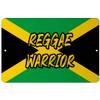 Makoroni - Reggae Warrior Jamaican Jamaica Flag 8x12 inc Aluminum Decorative Wall Street Sign view 1