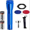 MagLite Mini LED Flashlight - Ultra Bright 127 Lumens, Adjustable Beam, Water-Resistant IPX4, Shock Resistant, 2 Power Modes, includes 2 AA Premium Alkaline Batteries - (Combo Pack, Blue) view 1