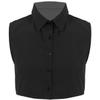 ACSUSS Mens Fashion Fake Collar Detachable Dickey Collar Solid Color Decorative Half Shirts False Collar Black Large view 1