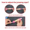 TIENO Toy Jump Rope for Kids Wooden Handle Jumping Ropes 7 Feet Christmas Birthday Gift Red view 3