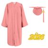Happy Secret Unisex Matte Graduation Cap Gown Tassel Set with 2026 Year Charm for High School & College Graduates view 1