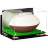Football Display Case, Durable Clear Display Case with Mirror & Truf Base, Wall Mounted Case for Full Size Footballs, Sports Memorabilia, Collectibles, Keepsakes, Autographed Balls Items (A004-PNR) view 1