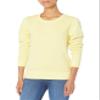 Amazon Essentials Women's Fleece Crewneck Pullover Sweatshirt (Available in Plus Size), Light Yellow, Large view 1