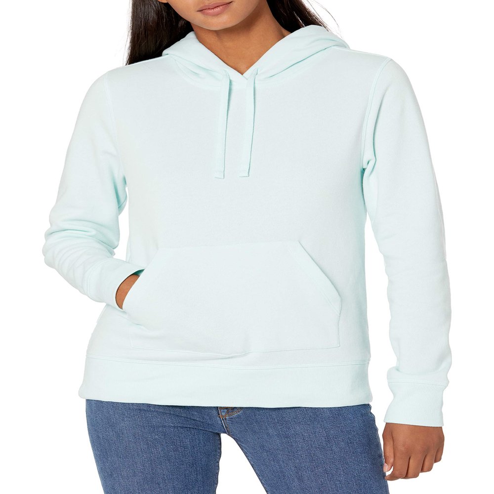 Amazon Essentials Women's Regular-Fit Midweight Fleece Pullover Hoodie with Kangaroo Pocket (Available in Plus Size), Bright Aqua, X-Large