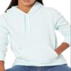 Amazon Essentials Women's Regular-Fit Midweight Fleece Pullover Hoodie with Kangaroo Pocket (Available in Plus Size), Bright Aqua, X-Large view 3