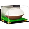 Football Display Case, Durable Clear Display Case with Mirror & Truf Base, Wall Mounted Case for Full Size Footballs, Sports Memorabilia, Collectibles, Keepsakes, Autographed Balls Items (A004-YR) view 1