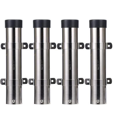 Amarine Made 4-Pack Boat Marine Fishing Stainless Steel Side Mount Rod Holders with Brackets-7743S