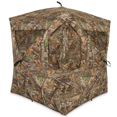 Ameristep Brickhouse Hunting Blind | 3-Person Ground Blind in Mossy Oak Break-Up Country, One Size