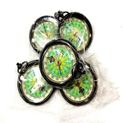 Antique Nautical Pocket Green Dial Compass 2" Brass Navigation Pocket Compass Set of 5