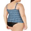 Profile by Gottex Women's Plus-Size Sweetheart Tankini Top Swimsuit, Blue/White, 24W view 2